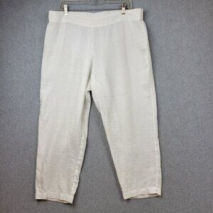 Eileen Fisher Cream Ankle Pants